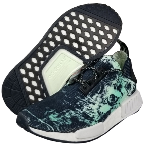 adidas Shoes - Adidas NMD_R1 Primeknit "Green Marble" Mens 5/Wm 7